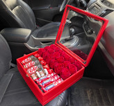 رزباکس قرمز با شکلات مناسب ولنتاین