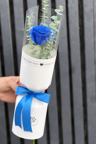 دسته گل رز ابی تک شاخه مناسب تبریک روز پدر با ارسال فوری در تهران و قیمت مناسب